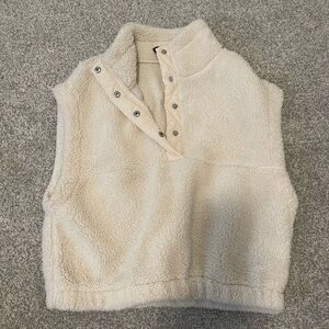Divided Cream Sherpa Vest